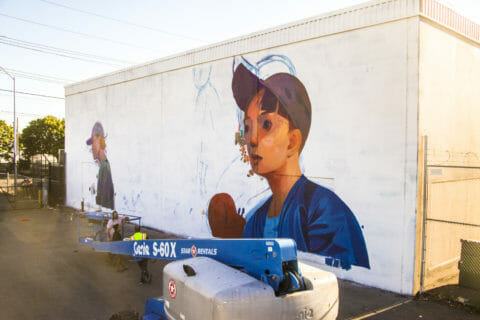 © Andrew Hem, <em>Underwater Squad</em> (in progress), 2017. SODO Track, Seattle. Photo by @wiseknave. © Andrew Hem, Underwater Squad (in progress), 2017. SODO Track, Seattle. Photo by @wiseknave.