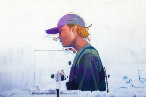 © Andrew Hem, <em>Underwater Squad</em> (in progress), 2017. SODO Track, Seattle. Photo by @wiseknave. © Andrew Hem, Underwater Squad (in progress), 2017. SODO Track, Seattle. Photo by @wiseknave.