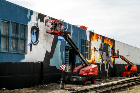 © Joe Nix, <em>Looking Forward, 2017</em> (in progress). © Baso Fibonacci and Jean Nagai, <em>Escaping a Burning Culture</em> (in progress), 2017. SODO Track, Seattle. Photo by @wiseknave. SODO Track, Seattle. Photo by @wiseknave. © Joe Nix, Looking Forward (in progress), 2017. © Baso Fibonacci and Jean Nagai, Escaping a Burning Culture (in progress), 2017. SODO Track, Seattle. Photo by @wiseknave. SODO Track, Seattle. Photo by @wiseknave.