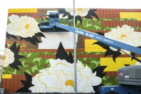 © Kenji Stoll, <em>White Ashes 3</em>, 2017 (in progress). SODO Track, Seattle. Photo by @wiseknave. © Kenji Stoll, White Ashes 3, 2017 (in progress). SODO Track, Seattle. Photo by @wiseknave.