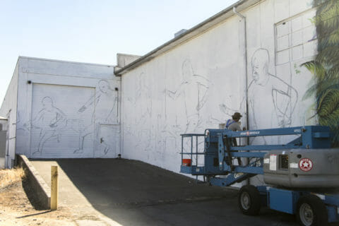 © Troy Lovegates, <em>Untitled</em> (in progress), 2017. SODO Track, Seattle. Photo by @wiseknave. © Troy Lovegates, Untitled (in progress), 2017. SODO Track, Seattle. Photo by @wiseknave.