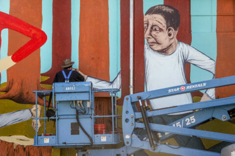 © Troy Lovegates, <em>Untitled</em> (in progress), 2017. SODO Track, Seattle. Photo by @wiseknave. © Troy Lovegates, Untitled (in progress), 2017. SODO Track, Seattle. Photo by @wiseknave.