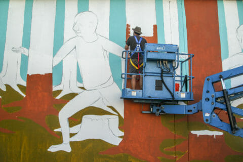 © Troy Lovegates, <em>Untitled</em> (in progress), 2017. SODO Track, Seattle. Photo by @wiseknave. © Troy Lovegates, Untitled (in progress), 2017. SODO Track, Seattle. Photo by @wiseknave.