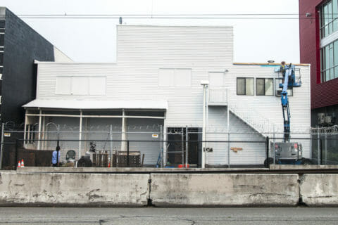 © Damien Gilley, <em>Nano-Trip</em> (in progress), 2017. SODO Track, Seattle. Photo by @wiseknave. © Damien Gilley, Nano-Trip (in progress), 2017. SODO Track, Seattle. Photo by @wiseknave.