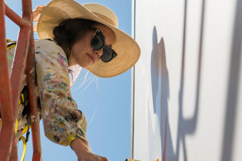 © Celeste Byers, <em>Above the Clouds</em> (in progress), 2018. SODO Track, Seattle. Photo by @akoorisphoto. © Celeste Byers, Above the Clouds (in progress), 2018. SODO Track, Seattle. Photo by @akoorisphoto.