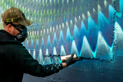 © Hoxxoh, <em>Untitled</em> (in progress), 2018. SODO Track, Seattle. Photo by @wiseknave. © Hoxxoh, Untitled (in progress), 2018. SODO Track, Seattle. Photo by @wiseknave.