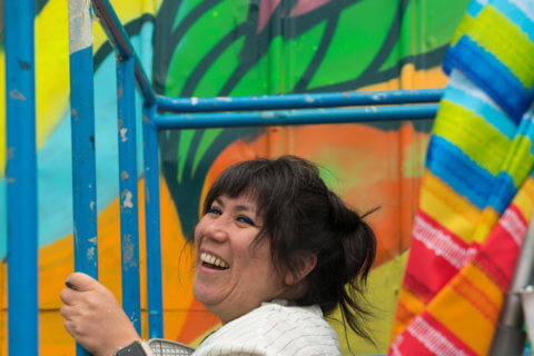 © Angelina Villalobos, <em>What Grows Around, Comes Around</em> (process), 2018. SODO Track, Seattle. Photo by @akoorisphoto. © Angelina Villalobos, What Grows Around, Comes Around (process), 2018. SODO Track, Seattle. Photo by @akoorisphoto.