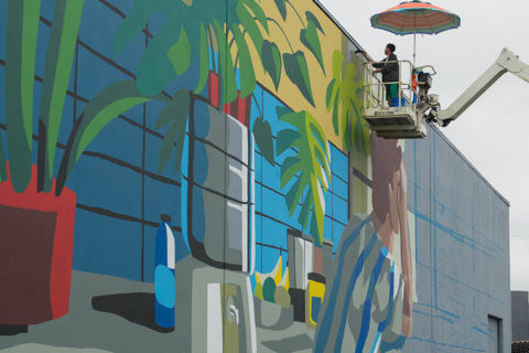 © Franco Fasoli, <em>Lo privado en lo público</em> (in progress), 2018. SODO Track, Seattle. Photo by @akoorisphoto. © Franco Fasoli, Lo privado en lo público (in progress), 2018. SODO Track, Seattle. Photo by @akoorisphoto.