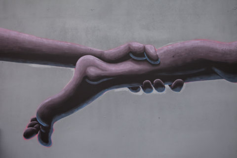 © Alex Gardner, <em>Personal Trainer</em> (detail), 2018. SODO Track, Seattle. Photo by @wiseknave. © Alex Gardner, Personal Trainer (detail), 2018. SODO Track, Seattle. Photo by @wiseknave.