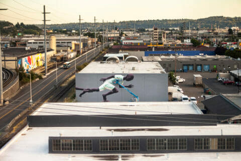 © Alex Gardner, <em>Personal Trainer</em> (in progress), 2018. SODO Track, Seattle. Photo by @wiseknave. © Alex Gardner, Personal Trainer (in progress), 2018. SODO Track, Seattle. Photo by @wiseknave.