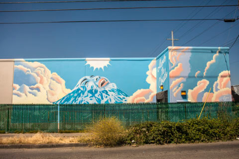 © Celeste Byers, <em>Above the Clouds</em>, 2018. SODO Track, Seattle. Photo by @wiseknave. © Celeste Byers, Above the Clouds, 2018. SODO Track, Seattle. Photo by @wiseknave.